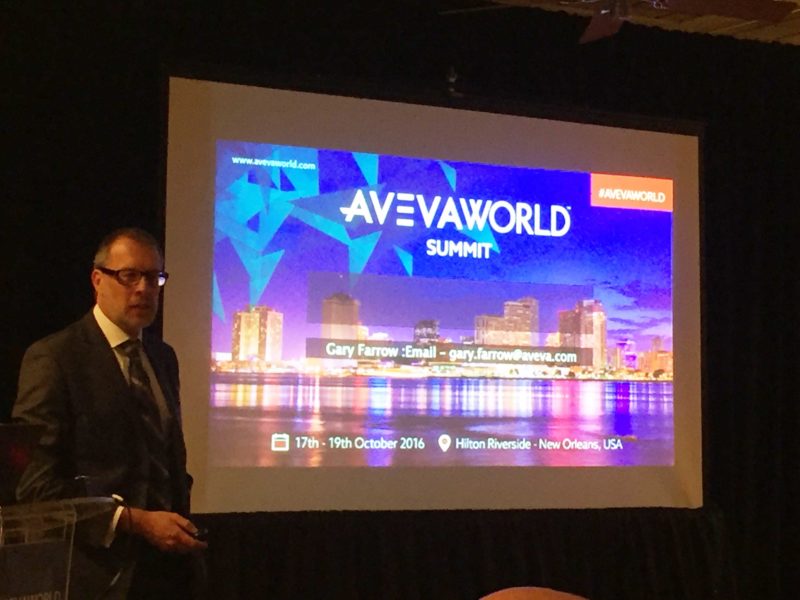 Aegex intrinsically safe tablets receive a shoutout at #AVEVAWorld by Gary Farrow, VP 3D Data Capture, LFM Software, @AVEVAGroup.