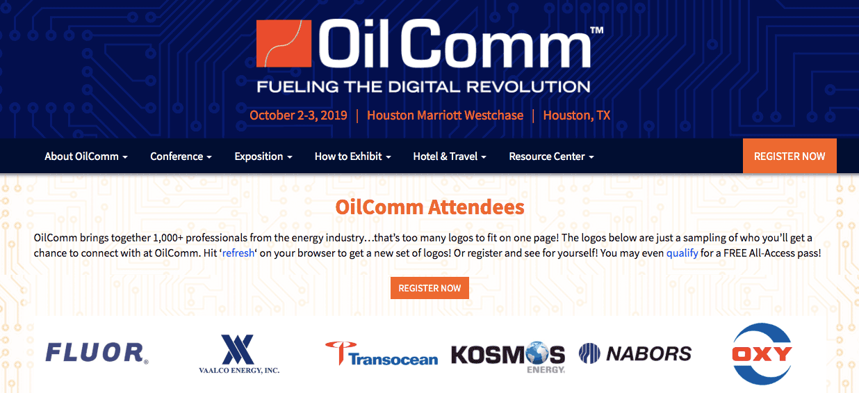 Aegex Exhibiting with Tampnet at OilComm 2019