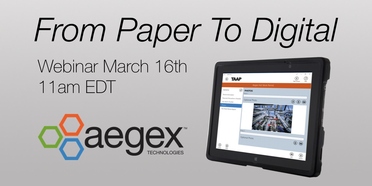 TAAP to Explain Transforming Paper Forms into Digital during Aegex Webinar